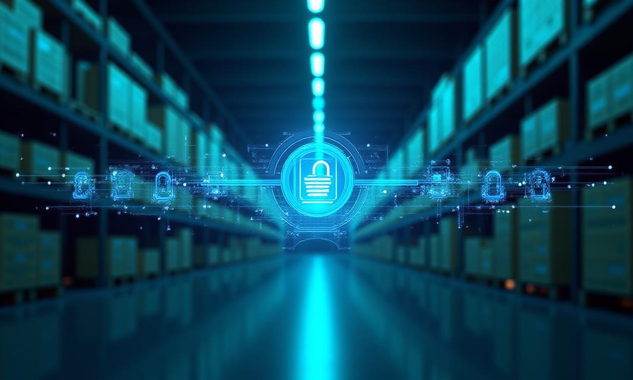 Secure digital interface representing logistics data protection