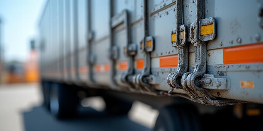 Detail of freight truck loading dock