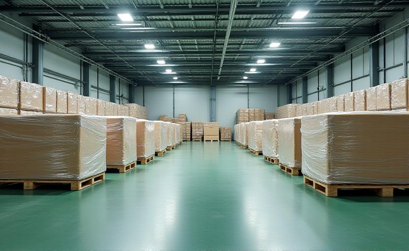 Staging area where cargo is prepared for mobile transit